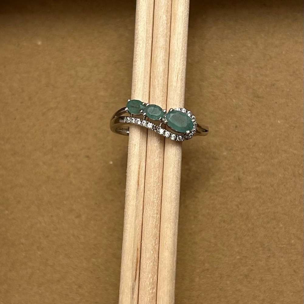 Estate Emerald CZ ring